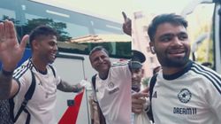 Ind Vs Ban India Ki Shaan Suryakumar Captain Dances Riyan Grooves As Team India Reaches Delhi