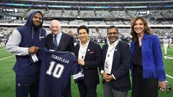 Sachin Tendulkar Honoured With Number 10 Jersey By Nfl Side Dallas Cowboys