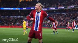 Haaland Hat Trick Norway Nations League Promotion 