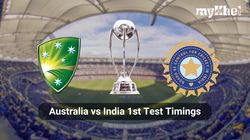 Ind Vs Aus 1st Test Timings India Australia Perth Test Start Time And Session Times