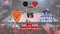 Pkl Season 11 Dabang Delhi Vs Haryana Steelers Del Vs Har Dream11 Prediction H2h Record Starting 7 Live Streaming