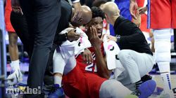 Joel Embiid Injury Setback Philadelphia 76ers 