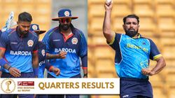 Smat 2024 Quarterfinals Results Baroda Beat Bengal Mp Knockout Saurashtra Delhi Beat Up