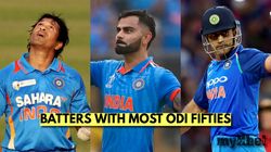 Batters With Most Fifties In Odi History Sachin Tendulkar Virat Kohli Ms Dhoni Top 