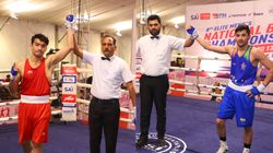 Shiva Thapa Sachin Siwach Shine On Day 2 Of The 8th Elite Mens National Boxing Championship