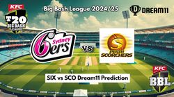 Six Vs Sco Dream11 Prediction Bbl Sydney Sixers Vs Perth Scorchers Fantasy Xi Captain Vice Captain Choices