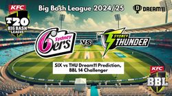 Six Vs Thu Dream11 Prediction Bbl 14 Challenger Sydney Sixers Vs Sydney Thunder Fantasy Xi Playing Xi