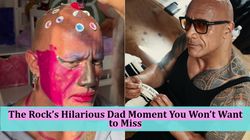 The Rock Gets Rocked With Makeup Makeover Dwayne Johnson Turns Into Barbie For His Daughters