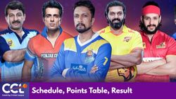 Ccl 2025 Points Table Schedule Results Chennai Rhinos Telugu Warriors Karnataka Bulldozers Ben