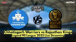 Legend 90 League 2025 Live Streaming When And How To Watch Cw Vs Rk Live Telecast On Tv And Online