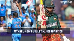 Sports Bulletin Of February 20 Mohd Shami Fastest Indian To 200 Odi Wickets To Towhid Hridoy Ton