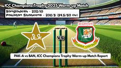 Pak A Vs Ban Icc Champions Trophy Warm Up Match Report Pakistan Shaheens Beat Bangladesh By 7 Wickets