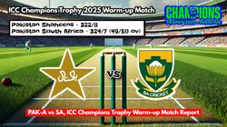 Pak A Vs Sa Icc Champions Trophy Warm Up Match Report South Africa Beat Pakistan Shaheens By 3 Wickets