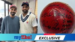 Virat Kohli Signs Ball For Delhi All Rounder Shivam Sharma Shares Valuable Message Exclusive