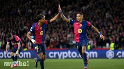 Barcelona 3 1 Benfica Yamal Raphinha Champions League 