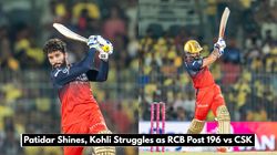 Csk Vs Rcb Patidars Fiery Fifty Fires Rcb To 196 Kohli Struggles To 31 Off 