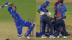 Ipl 2025 Suryakumar Yadav Gets Floored By Vicious Bouncer From Prasidh Krishna During Gt Vs Mi Match