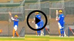 Ipl 2025 Ms Dhoni In The Mood In Nets Before Csk Opening Match Against Mumbai Indians Watch Video