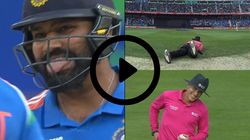 Ind Vs Aus Watch Rohit Sharma Power Stroke Leaves Umpire Ducking To Save His Life