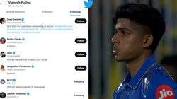 Csk Vs Mi Vignesh Puthur X Following List Stirs Controversy Fans Point Out He Follows Adult Actress