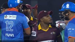 Watch Yuvraj Singh And Tino Best Clash In Heated Exchange During Iml Final