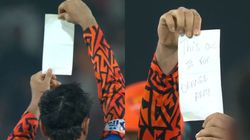 Srh Vs Pbks What Was Written On The White Note Of Abhishek Sharma Why Did He Show It