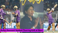 Ipl 2025 Kkr Vs Gt Jhulan Goswami Spotted In Stands At Eden Gardens