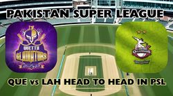 Que Vs Lah Head To Head Record Quetta Gladiators Vs Lahore Qalandars Stats Results Before Psl 