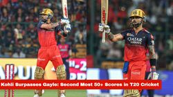 Virat Kohli Shines Bright Becomes 2nd Player To Surpass 50 Scores In T20 Cricket Overtakes Gayle