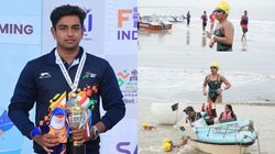 Khelo India Beach Games 2025 Open Water Sea Swimming Debuts With Grit And Glory In Diu