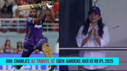 Ipl 2025 Juhi Chawla Gets Dj Tribute At Eden Gardens During Kkr Vs Rr Match Jaadu Teri Nazar Tu