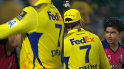 Ipl 2025 Viral Vaibhav Suryavanshi Touches Ms Dhonis Feet Shares Warm Smile Watch