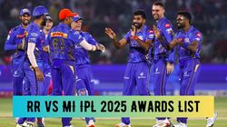 Ipl 2025 Rr Vs Mi Awards List Player Of The Match Stats Post Match Presentation