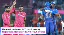 Rr Vs Mi Rickelton S Blazing 87 Mi S Fiery Bowling Crush Rr By 100 Runs In Jaipur Showdown Ipl 