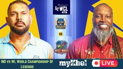 India Champions Vs West Indies Champions World Championship Of Legends Live Score Ind Vs Wi Wcl