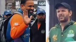 Wcl 2025 Viral Video India Players Leave With Smiles Pakistan Captain Shahid Afridi Watches From