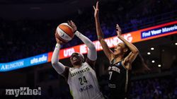 Wnba Wings Defeat Defending Champs Liberty 