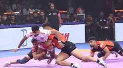 Pkl12 U Mumba Clinch Thriller Edge Gujarat Giants 7 6 In Dramatic Tie Breaker Finish
