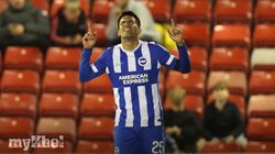 Diego Gomez Scores Four Goals Brighton Barnsley Efl Cup 