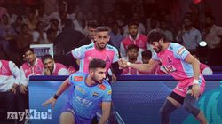 Jaipur Pink Panthers Vs Bengal Warriorz Pkl 12 Highlights Ali Samadi Nitin Kumar Shine In Jaipur Win 