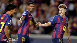 Barcelona 6 1 Olympiacos Fermin Hat Trick Champions League 