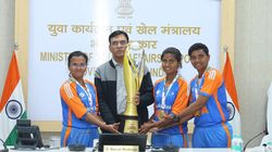Mansukh Mandaviya Felicitates Blind Cricket Champions 