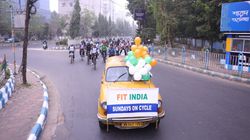 Fit India Sundays Takes Centre Stage In Kolkata With Cycle Rally