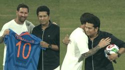 Sachin Tendulkar No 10 India Shirt Lionel Messi In Mumbai Argentina Legend World Cup Ball