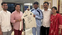 Sachin Tendulkar Gifts Final Test Jersey To U 19 Captain Ayush Mhatre