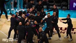 Pistons End Hornets Streak After Ejections Fight In Nba Game 