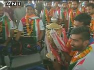 ತವರಿಗೆ ಬಂದಿಳಿದ ಭಾರತ ಹಾಕಿ ತಂಡಕ್ಕೆ ಭವ್ಯ ಸ್ವಾಗತ