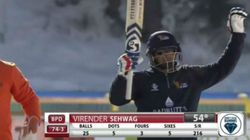 ಐಸ್‌ ಕ್ರಿಕೆಟ್‌ನಲ್ಲಿ ಸೆಹ್ವಾಗ್ ಬ್ಯಾಟಿಂಗ್ ಮಿಂಚು