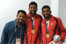 ಟೆನಿಸ್ ಡಬಲ್ಸ್ ನಲ್ಲಿ ಮೊದಲ ಬಂಗಾರದ ನಗು ನಕ್ಕ ಬೋಪಣ್ಣ-ಶರಣ್