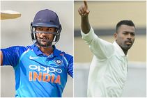 ಪೃಥ್ವಿ ಶಾ ಸರಣಿಯಿಂದ ಹೊರಕ್ಕೆ: ಪಾಂಡ್ಯ, ಮಯಾಂಕ್ ಮರಳಿ ತಂಡಕ್ಕೆ